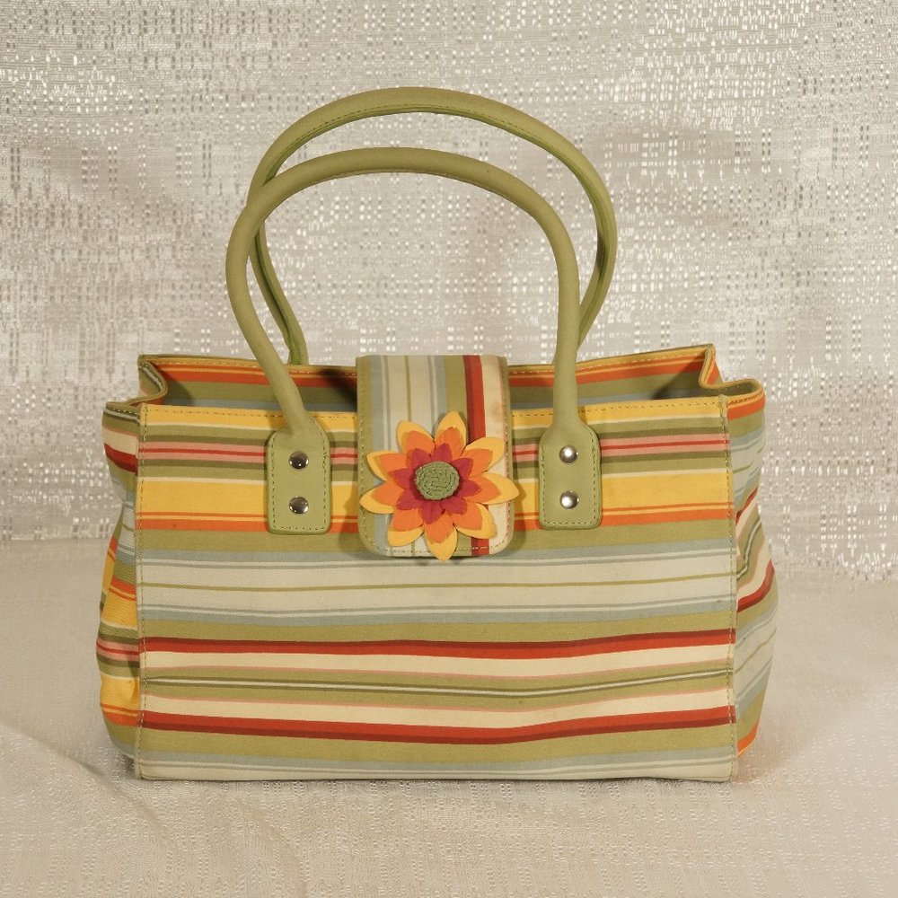 Longaberger Sisters Striped Purse